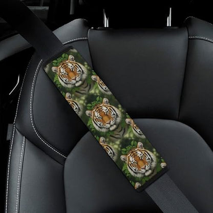 2PCS Animal Tigers Car Seat Belt Pad Universal Fit Seat Belt Covers Cushion for Kids, Car Seats Pushchair Strollers High Chair Pushchair, Easy Install (No Tool) - color: Pattern 741
