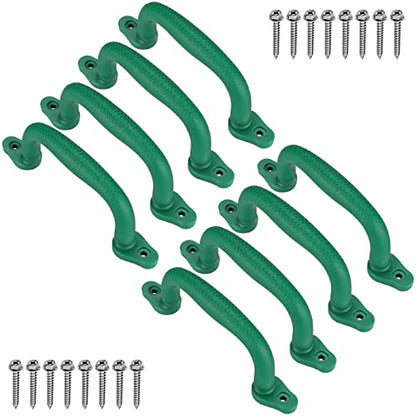 Dolibest Set of 8 Safety Playground Handles, Swing Set Kids Safety Hand Grips for Playset, Climbing Frame, Play House, Climbing Frame, Play House Handles (Green) - color: Green-8pcs