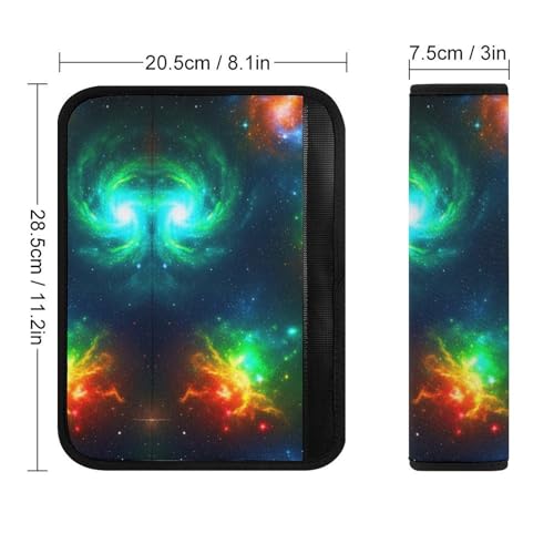 2 Piece Universal Soft and Comfortable Seat Belt Shoulder Pad for Kids, Most Cars, Universe Galaxy Science Fiction Print Seat Belt Covers Cushion, Neck and Shoulder Support - color: Pattern 798
