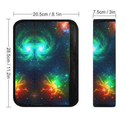 2 Piece Universal Soft and Comfortable Seat Belt Shoulder Pad for Kids, Most Cars, Universe Galaxy Science Fiction Print Seat Belt Covers Cushion, Neck and Shoulder Support - color: Pattern 798