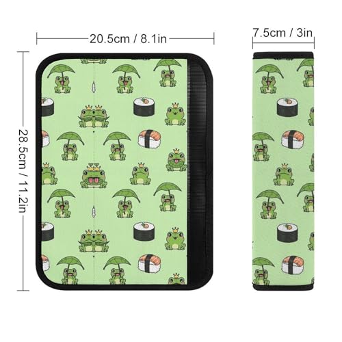 1 Pair Universal Fit Seat Belt Cover for Elderly Support, Most Cars, Frog Gifts Frogs Lovers Seat Belt Cushion, Neck and Shoulder Support - color: Pattern 1031