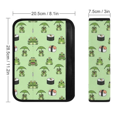1 Pair Universal Fit Seat Belt Cover for Elderly Support, Most Cars, Frog Gifts Frogs Lovers Seat Belt Cushion, Neck and Shoulder Support - color: Pattern 1031