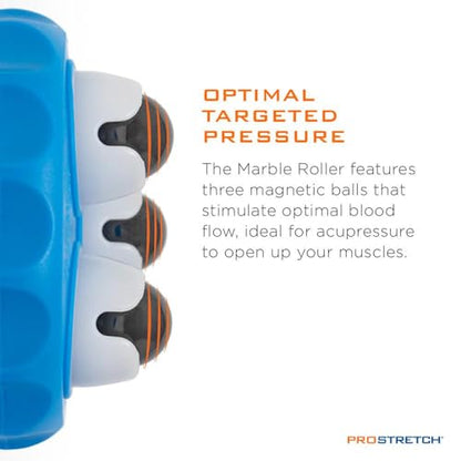 ProStretch Marble Roller, Massage Tool with Magnetic Balls for Acupressure | Portable Handheld Muscle Roller for Muscle Soreness & Deep Tissue Recovery