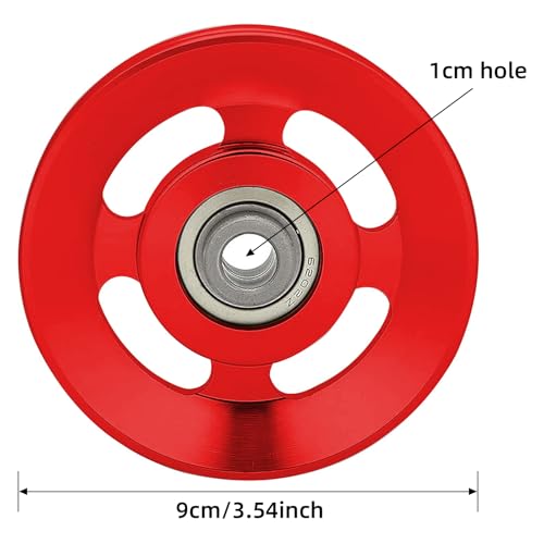 Aluminium Alloy Gym Pulley 90 mm，2‑Pack / 4‑Pack / 6‑Pack - color: Red
