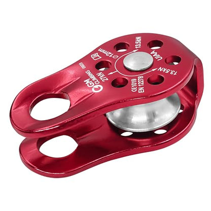 GM CLIMBING Fixed Micro Pulley 27kN CE UIAA Certified Slack Tender for Hitch Tending - color: One Unit