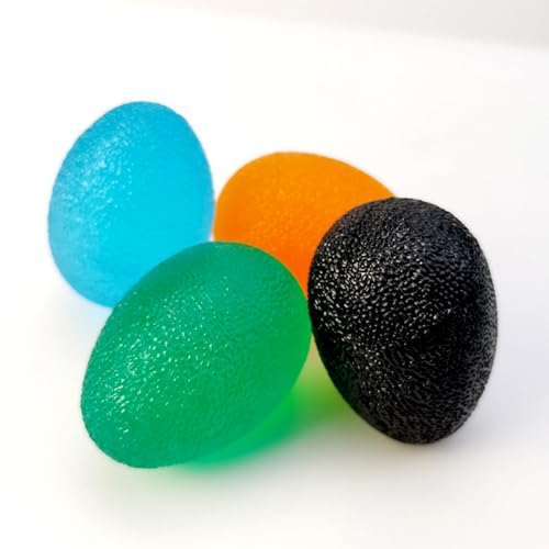 Soft Jelly-Feel Grip Ball - Egg-Shaped Hand Strengthener, Rebound Training Device for Fitness & Exercise - color: Blue