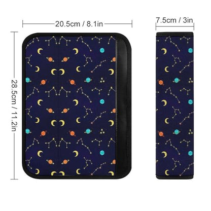 Universal Soft and Comfortable Car Seat Straps Shoulder Pads for Girls and Boys, Most Cars, 1 Pair Space Galaxy Constellation Harness Pads Strap Comfortable Driving - color: Pattern 693