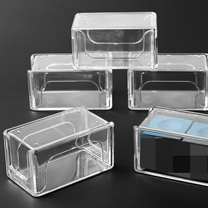 lasenersm 2 Pieces Cue Tip Chalk Holder Acrylic Pool Chalk Holder Case Box Double Billiard Chalk Case Holder Billiard Chalk Storage Box Cue Chalk Box Holder Case Pool Cue Chalk Box Holder Case, Clear