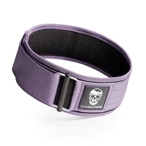 Gymreapers Quick Locking Weight Lifting Belt for Men Gym Belt for Powerlifting Deadlift Belt with 4 Inch Neoprene Metal Buckle Back Support Weightlifting Belt Women - color: Lilac, size: X-Small