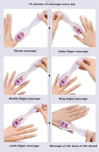 2pcs Finger Massager for Arthritis Finger Arthritis Pain Relief Manual Massage Tools Hand Massage Roller Thumb Massager for Woman Mothers Day Gift Palm Foot Acupressure Tool (Purple) | Hand Thumb Palm Foot Acupressure Massage Tools for Arthritis Massager