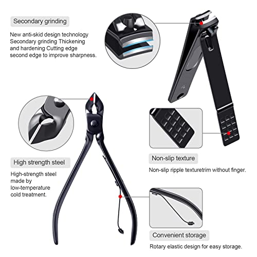 Manicure Set Pedicure Kit Womens Nail Clippers Set 32 in 1 Professional Grooming Care Tools Nail Kit Including Facial, Fingernails and Toenails Care with Travel Case Women (Gray_32 in 1) - color: Gray_32 in 1