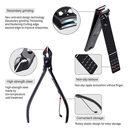 Manicure Set Pedicure Kit Womens Nail Clippers Set 32 in 1 Professional Grooming Care Tools Nail Kit Including Facial, Fingernails and Toenails Care with Travel Case Women (Gray_32 in 1) - color: Gray_32 in 1
