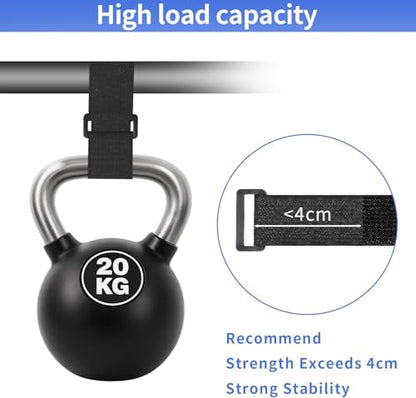 2In x 20Ft Cinch Straps Nylon Heavy Duty with 25 Buckles, Cut to Length, Black Hook and Loop Straps, Reusable Long Cable Ties for Storage and Cord Organizer - size: 2In x 20Ft Black