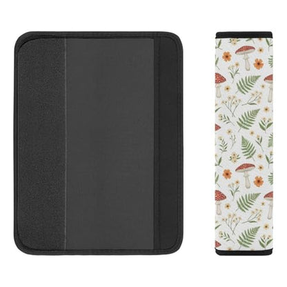 2 Piece Botanical Mushroom Fern Wild Flower Car Seat Belt Pad Breathable Seat Belt Cushion for Child, Stroller Pushchair High Chair, Easy Install (No Tool) - color: Pattern 921