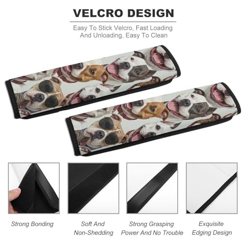 2 Pack Pitbull Dog Seat Belt Shoulder Pad Universal Fit Harness Pads Strap for Kids, Car Seats Pushchair Strollers High Chair Pushchair, Shock Absorption - color: Pattern 897