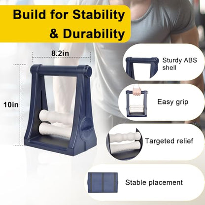 Forearm Massager, Foam Arm& Hand Roller with 3-Level Pressure Options, Ideal Wrist Massager for Carpal Tunnel, Tennis Elbow Relief, Hand Elbow Pain& Muscle Knots