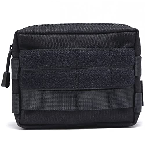 Molle Pouches, Tactical Admin Pouch Compact EDC Utility Gadget Gear Pouch Military Carry Accessory Belt Hanging Waist Bag - color: black-7"(L) * 5.1"(H)