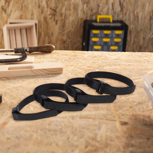 Uonlytech 25pcs Adjustable Nylon Hook and Loop Straps for Securing Cord Ties and Yoga Mat Sling, Multipurpose Buckle Strap for Storage and Movement, Increases Stability