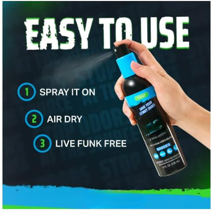 Fu-nkaway Odor Eliminating Spray 8 oz Extreme Odor Remover for Shoes, Boots, Skates & Sports Gear(1 pack)