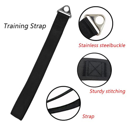 LOOEEL Arm Wrestling Training Strap Belt Hand Grip,used for Hand Grip Arm Finger Forearm Exercises, and Free Weight Home Gym Fitness Equipment.Compatible with 1’’& 2’’ Barbell Plates.