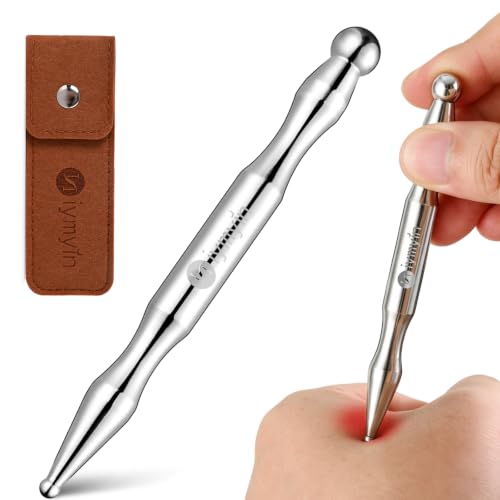 304 Stainless Steel Acupuncture Pen Pain Relief Face & Body Massage | Trigger Point Massager for Neck, Jaw & Feet—Full Body Pain Relief with Acupressure Therapy, Portable Deep Tissue Relief Tool