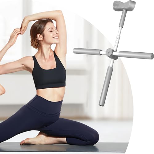 Back Stretcher Yoga Stick Upper Body Alignment Stretching Bar | Exercise Cross Stick for Home Apartment Bodybuilding Fitness Workout After Sports - color: Gray