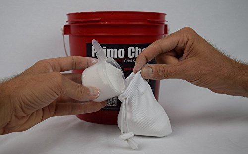 Primo Chalk Resealable Bucket: Loose Chalk for Weightlifting, Rock Climbing, & Gymnastics, Made in The USA, Chalk Ball Refill for Superior Grip - size: 16 Oz.