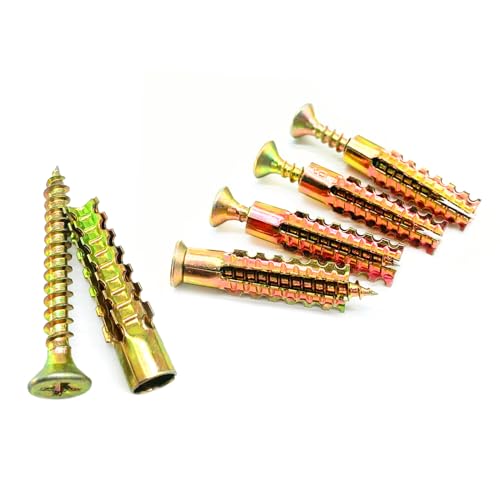 20 Pack Heavy Duty Hollow Wall Anchors with Screws, Loose Hinge Hole Repair Kits, Ideal for Concrete Wall, Hollow-Wall, Wooden Wall and Hinge Hole Repair (6x32mm) - size: 20 Pack