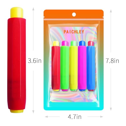 5 Pieces Colorful Plastic Chalk Holders，Blackboard Adjustable Set for Teachers School Office Drawing Board，It protects your hands from direct contact with chalk, 5 Count (Pack of 1)