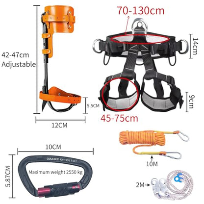 Tree Climbing Gear, Tree Climbing Spikes，Arborist Equipment for Climbers, Hunting, Fruit Picking ，Logging Etc - size: Tree Climbing Gear D