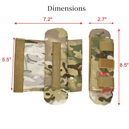 2 Pack Shoulder Strap Pad,Vest Shoulder Strap Pads Backpack Strap Pads Fit 2'' Sling Bags Shoulder Straps - color: Camouflage