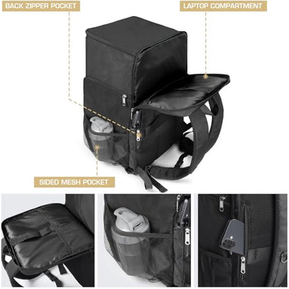 Gatycallaty Sneaker Bag Travel Shoes Duffel Bag Carry On Adjustable Compartment for Workout Travel Gym (Black) - color: Black