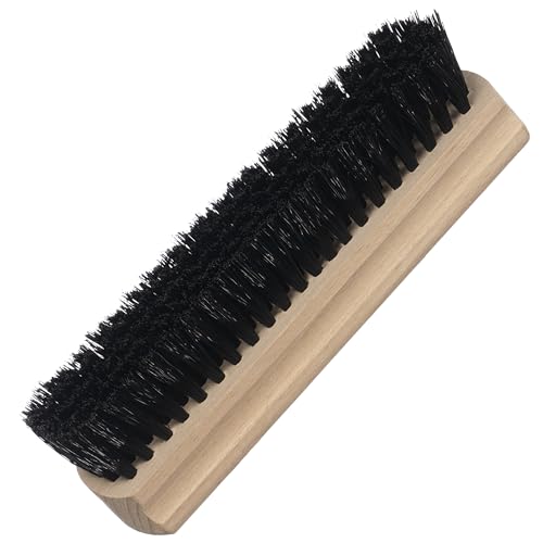 Konex Shoe Brush - Natural Beechwood Handle Handcrafted Wooden Shoe Cleaning Brush - Thick Synthetic Konex Fiber Bristle - Shoe Brushes for Cleaning with Quick and Lasting Use - color: Natural Wood