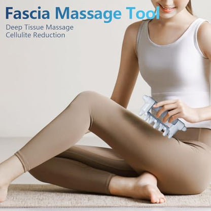 Fascia Massage Tool Blaster for Cellulite,Handheld Myofascial Release Tool for Deep Tissue Massage,Trigger Point Massage Tool for Manual Massage of Neck & Back - color: Grey