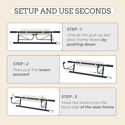 Doorway Hangboard Pull-Up Bar for Fingerboard, Rock Climbing, and Bouldering Training, No Drilling Required, Grip Strenth Training at Home