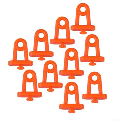 Hanging Board Hole Hooks for Tool Storage, 10pcs Wall-Mounted Garage Organizer Rack, Orange ABS Material(C) - size: C