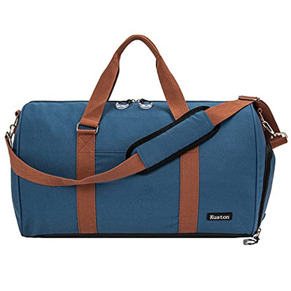 Sports Gym Bag with Shoe Compartment&Wet Pocket,Travel Duffel bag,Weekend Bag,Workout Bag Suitable for Men and Women - color: blue