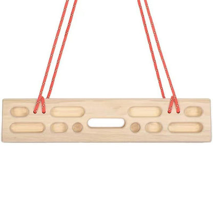 Wooden Hangboard for Rock Climbing, 6-in-1 Fingerboard Training for Grip Strength, Home Wood Finger Mounted Pull Up Bar for Climbers Home Gym
