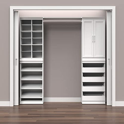 ClosetMaid Modular Storage Shelf Unit with Angled Shoe Shelves, White - color: White