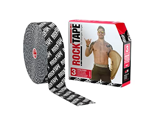 RockTape Uncut Bulk Kinesiology Tape, Continuous Roll (Packaging May Vary) - color: Logo Black, style: EXTRA STICKY
