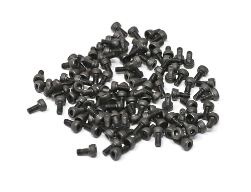 iexcell 100 Pcs M2.5 x 5mm Thread Pitch 0.45 mm Alloy Steel 12.9 Grade Hex Socket Head Cap Screws Bolts Kit, Black Oxide Finish - size: M2.5 x 5mm