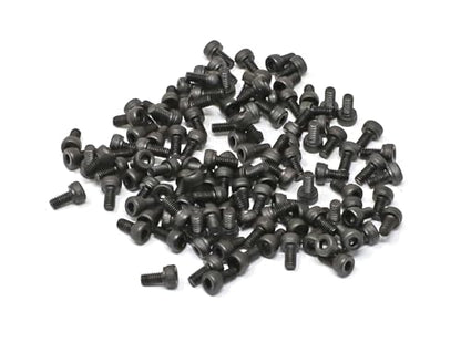 iexcell 100 Pcs M2.5 x 5mm Thread Pitch 0.45 mm Alloy Steel 12.9 Grade Hex Socket Head Cap Screws Bolts Kit, Black Oxide Finish - size: M2.5 x 5mm