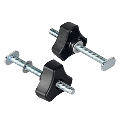 Toolcool M8 T Track Bolts Knob Kit 4 Inch T Slot Bolts with Washers T Track Accessories for Woodworking Jigs and Fixtures - 5 Pack