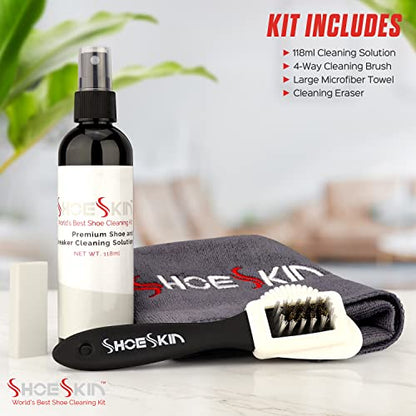 Premium Shoe Cleaner Kit - Tennis Shoes Cleaner, Sneaker Cleaner Kit, Dress Shoes, Boots, and all Shoe Types will Look Like New!