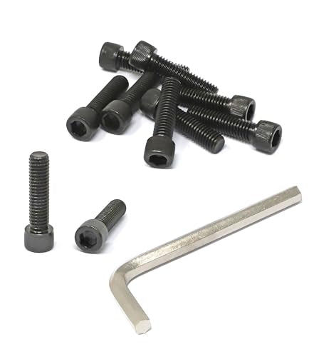 iexcell 10 Pcs 3/8-16 x 1-1/2" Alloy Steel 12.9 Grade Hex Socket Head Cap Screws Bolts Kit, Black Oxide Finish - size: 3/8-16 x 1-1/2"