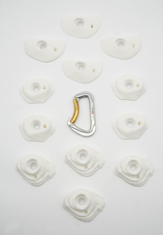 12 Bolt On Crimp Rock Climbing Holds Home Climbing Wall Bouldering Gym Holds - color: Beginner Bone