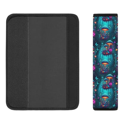 2PCS Glowing Mushroom Dark Car Seat Belt Pad Universal Fit Seat Belt Covers Cushion for Kids, Car Seats Pushchair Strollers High Chair Pushchair, Easy Install (No Tool) - color: Pattern 1227