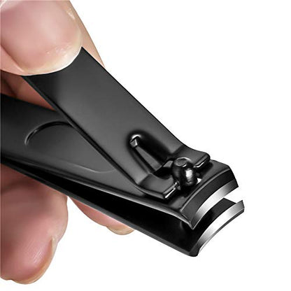Aogeili Nail Clippers Set, Sharp Stainless Steel Fingernail & Toenail Clippers, Black Nail Cutter, Perfect 3 PCS Black Nail Cutter for Men and Women. - size: Large/Small/Oblique