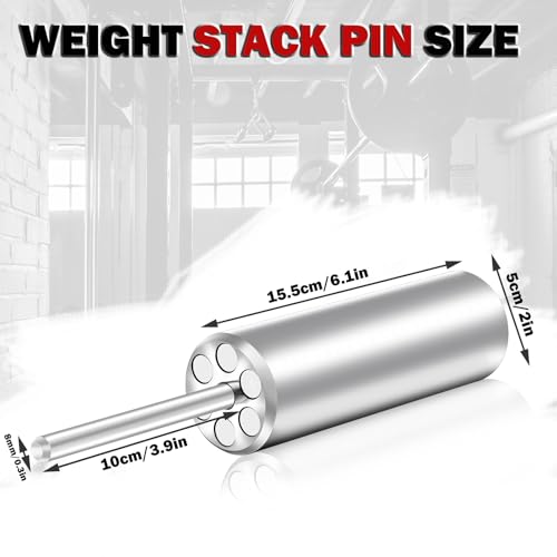 Steel Weight Stack Pin - Gym Pins for Weight Stack, Secure & Durable Fitness Gym Pin Extender for 2" Weight Plates - size: 8*100mm