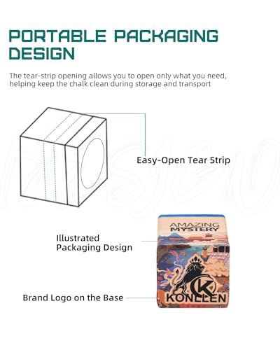 KONLLEN Magnetic Pool Chalk Holder Aluminum Alloy Belt Clip | Portable design, durable metal construction, quick access,metal cue chalk case for pool, snooker and carom - color: Blue Chalk Holder+pool chalk